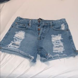 Distressed High Waisted Shorts